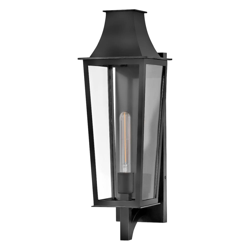 Georgetown Coastal Outdoor Wall Lantern - Medium 21.75" - Black