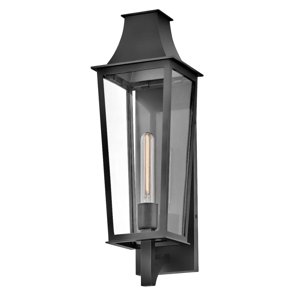 Georgetown Coastal Outdoor Wall Lantern - Medium 21.75" - Black