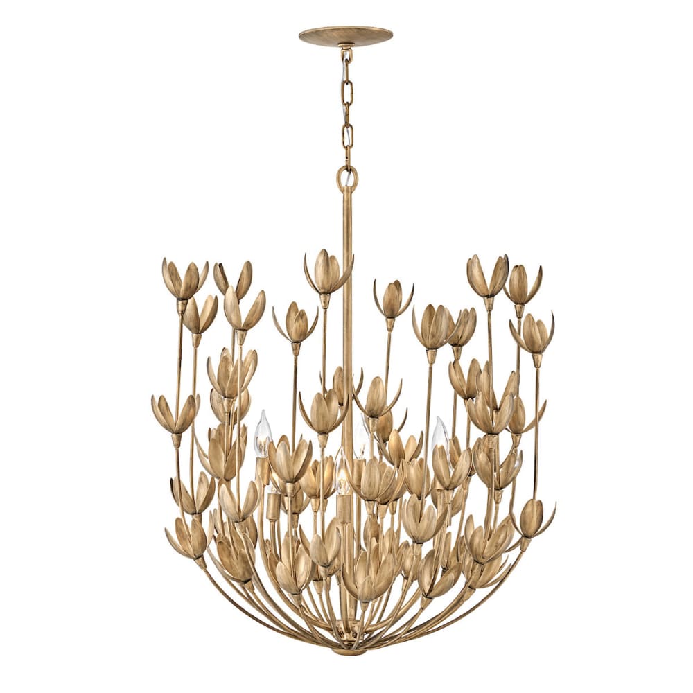 Flora Multi Tier Chandelier - Burnished Gold