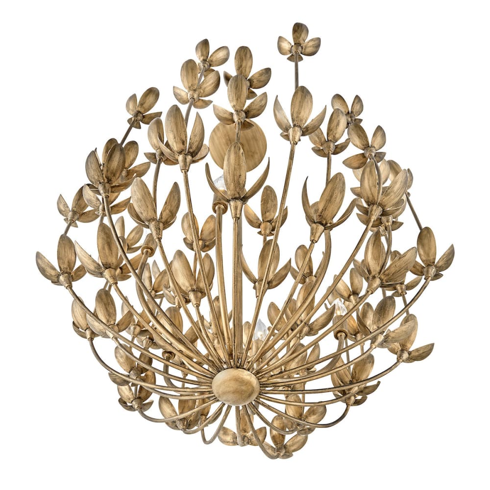 Flora Multi Tier Chandelier - Burnished Gold