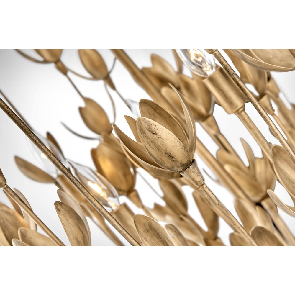 Flora Multi Tier Chandelier - Burnished Gold