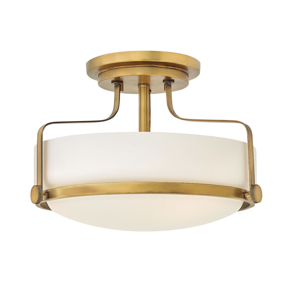 Harper 14.5" Semi-Flush Mount - Brass