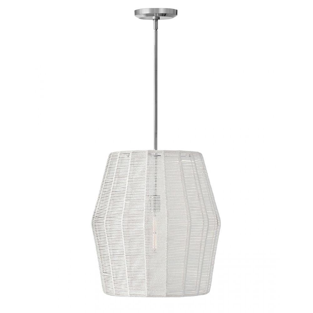 Luca Large Woven Pendant - White