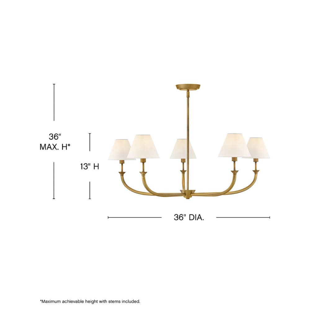 Greta Chandelier - Brass