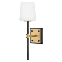 Saunders Wall Sconce - Black/Brass