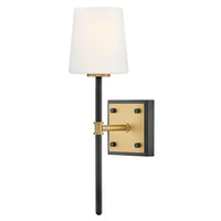 Saunders Wall Sconce - Black/Brass