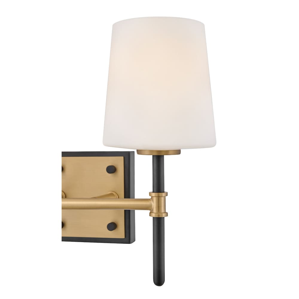 Saunders 2 Light Vanity - Black/Brass