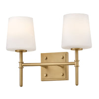 Saunders 2 Light Vanity - Brass