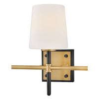 Saunders 3 Light Vanity - Black/Brass