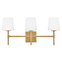 Saunders 3 Light Vanity - Brass