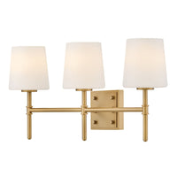 Saunders 3 Light Vanity - Brass