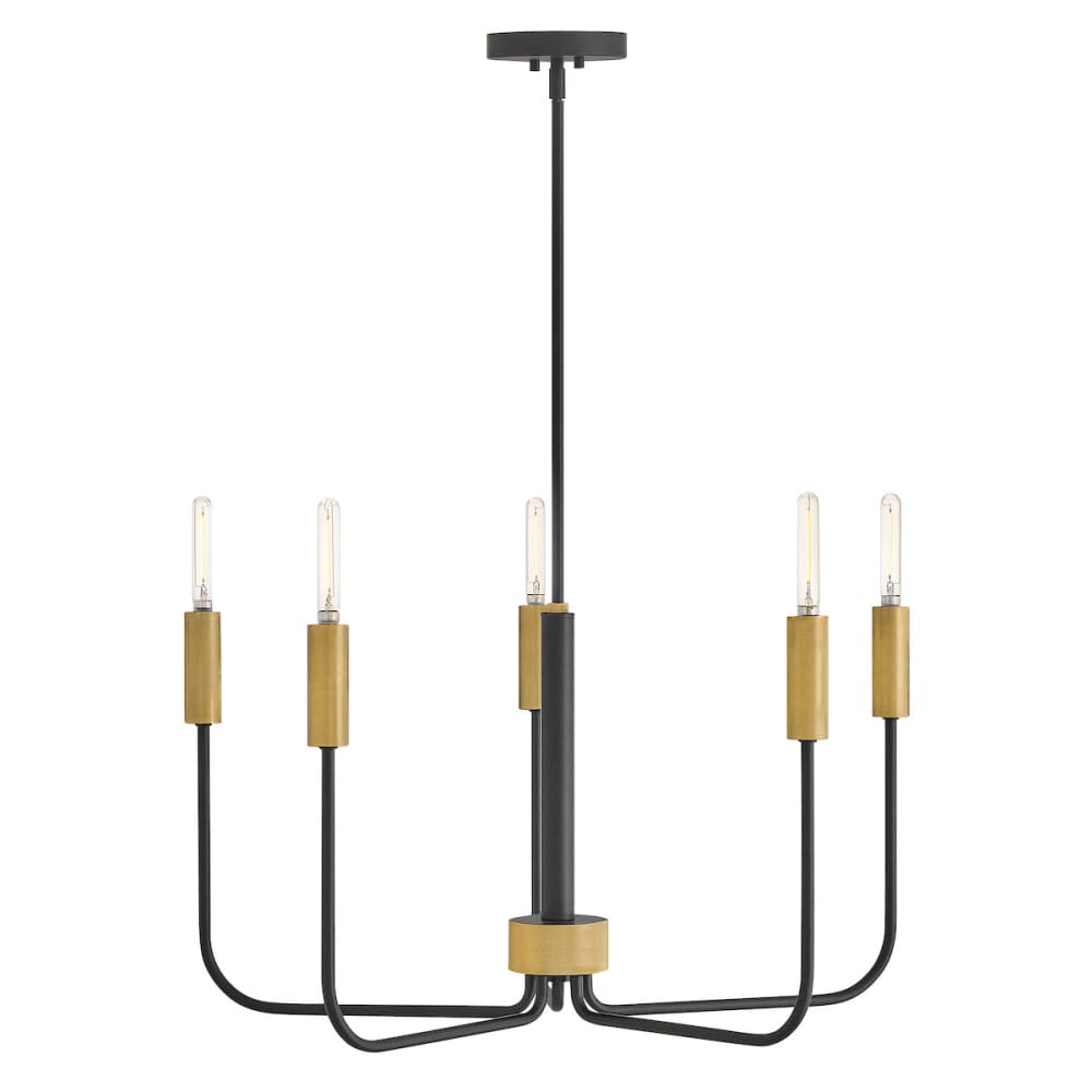 Austen Chandelier - Black & Brass