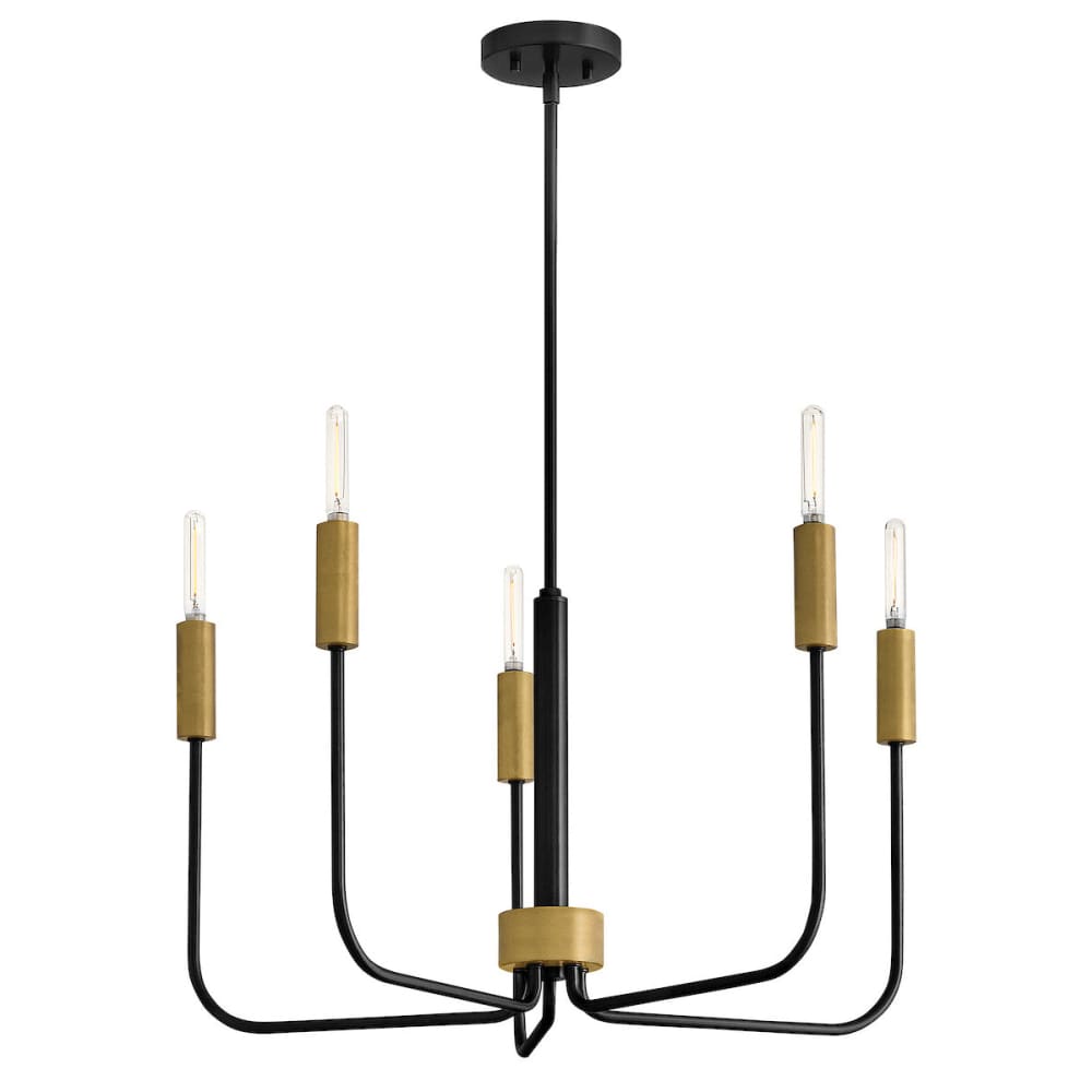 Austen Chandelier - Black & Brass