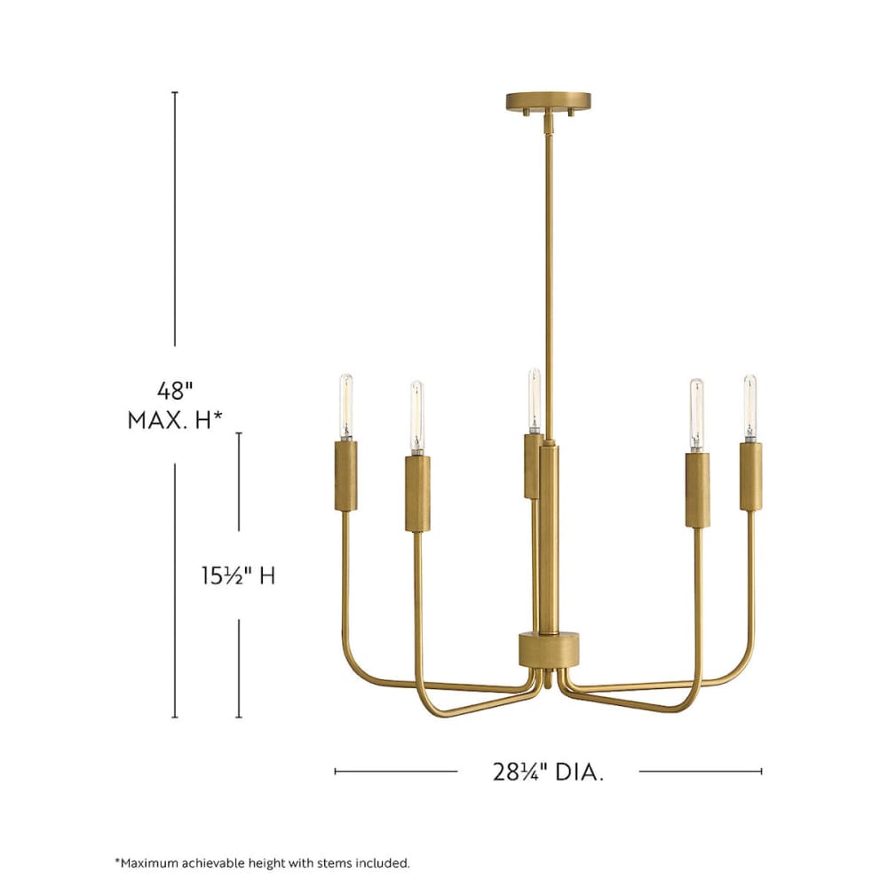 Austen Chandelier - Brass