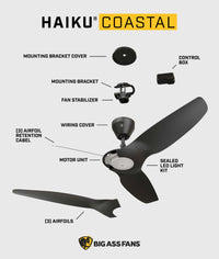 Haiku Marine Grade Coastal Fan - 52" Black