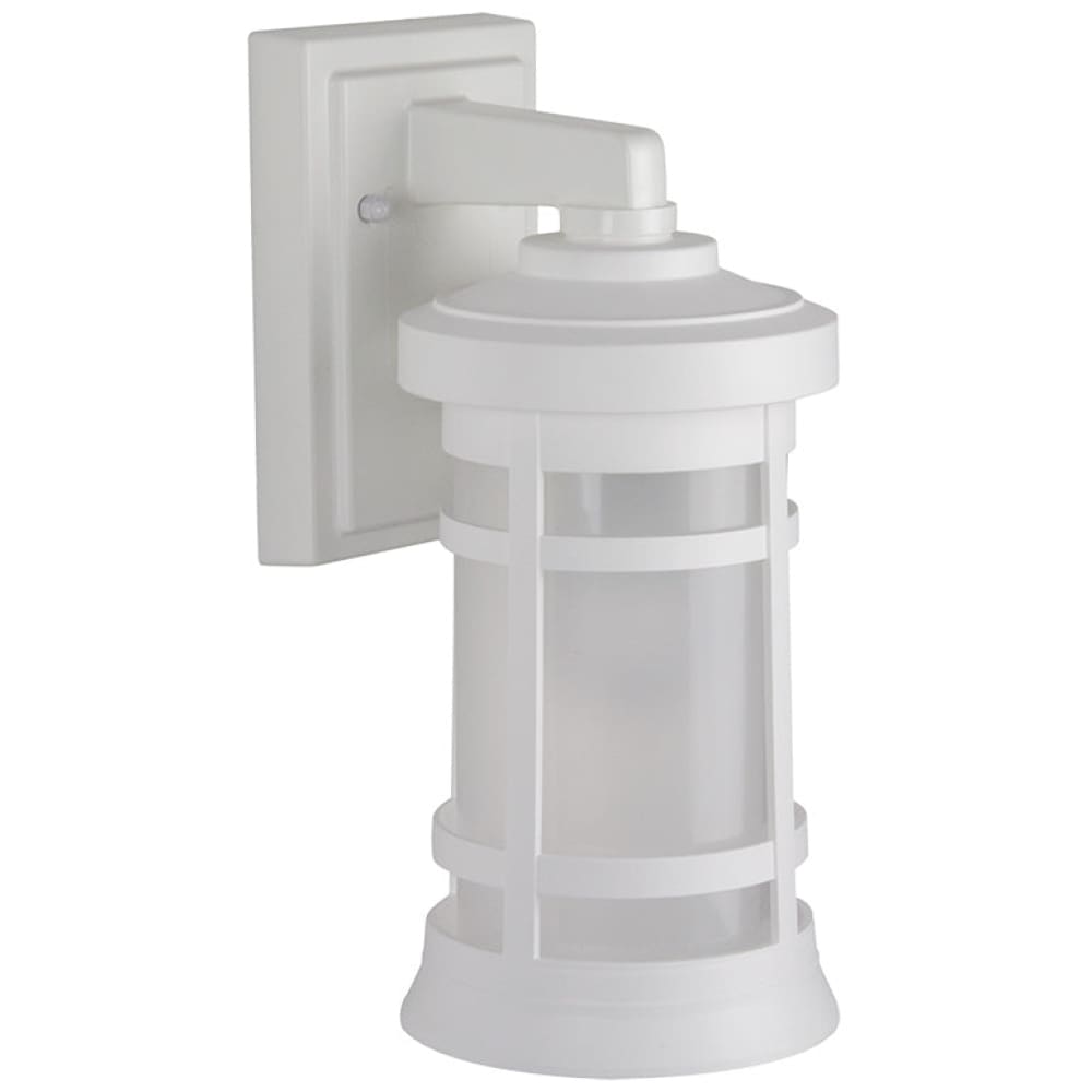 Artisan Cylinder Coastal Outdoor Wall Mount - Frosted - Small - White