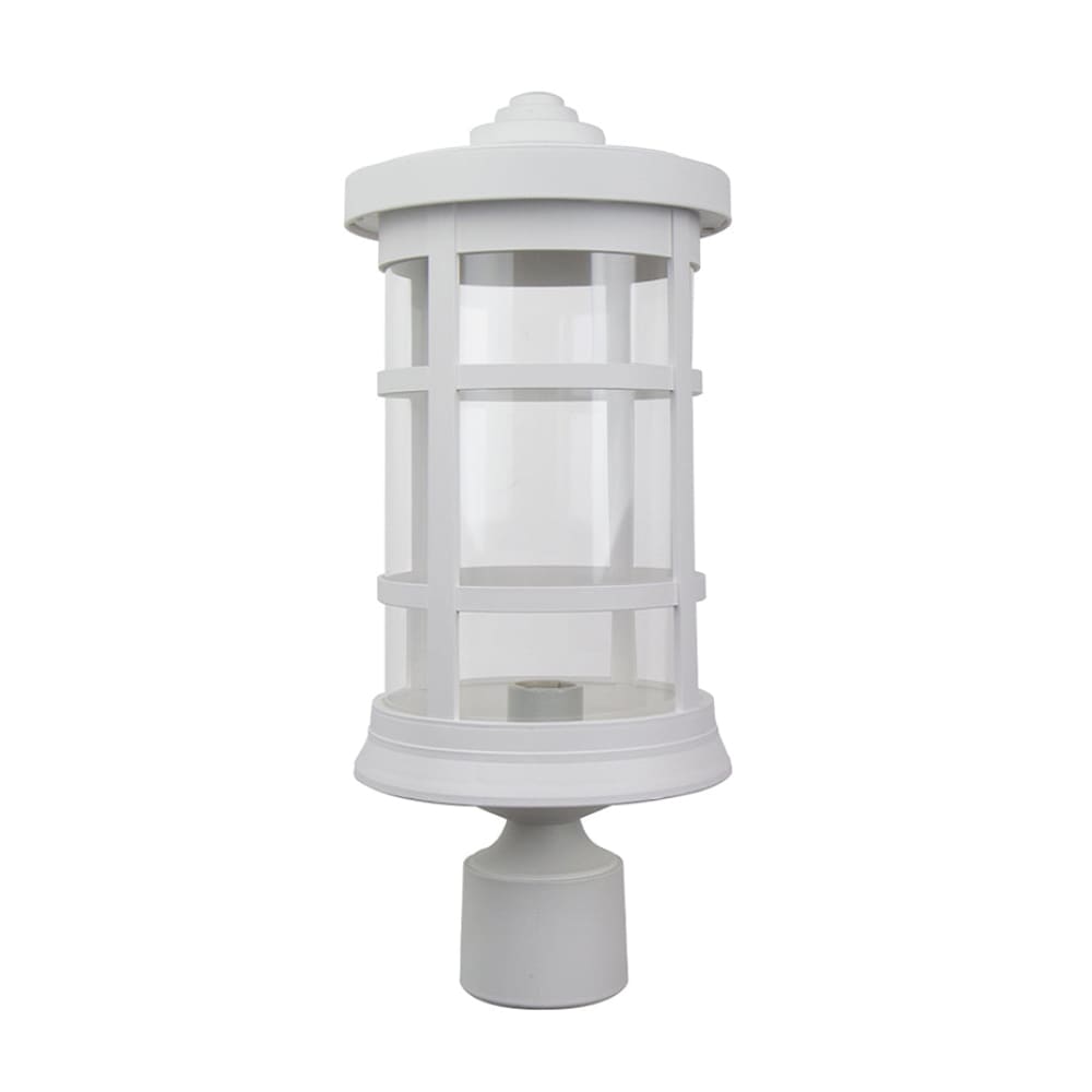 Artisan Cylinder Coastal Outdoor Post Top - White