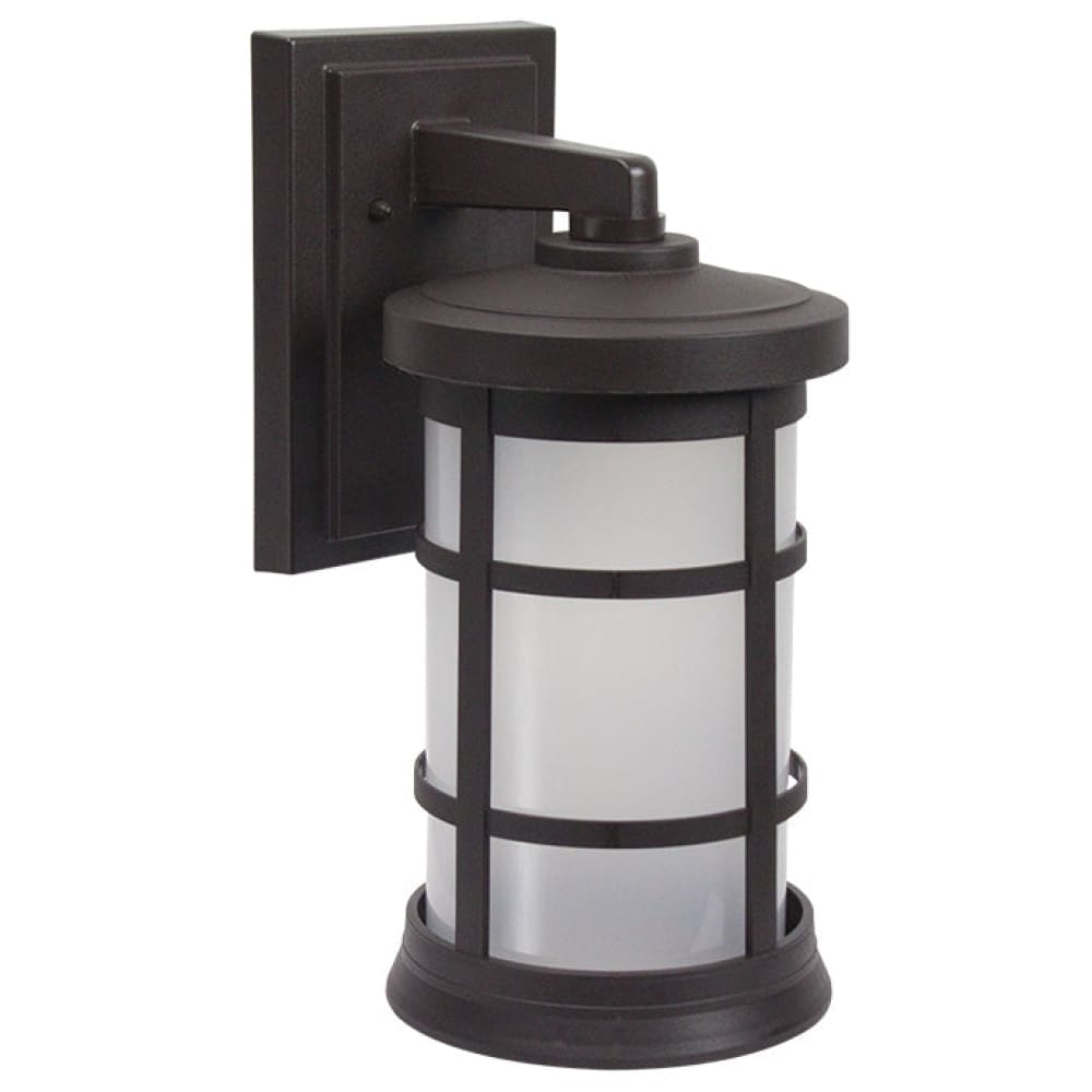 Artisan Cylinder Coastal Outdoor Wall Mount - Frosted - Large - Bronze