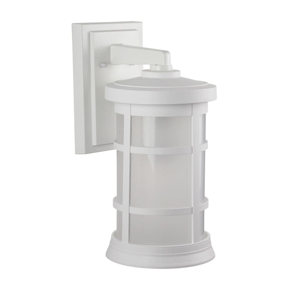 Artisan Cylinder Coastal Outdoor Wall Mount - Frosted - Large - White