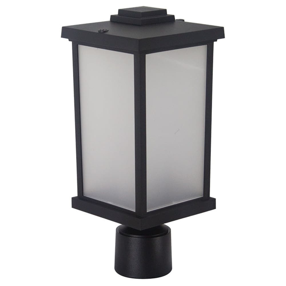 Artisan Square Coastal Outdoor Post Top - Frosted - Black