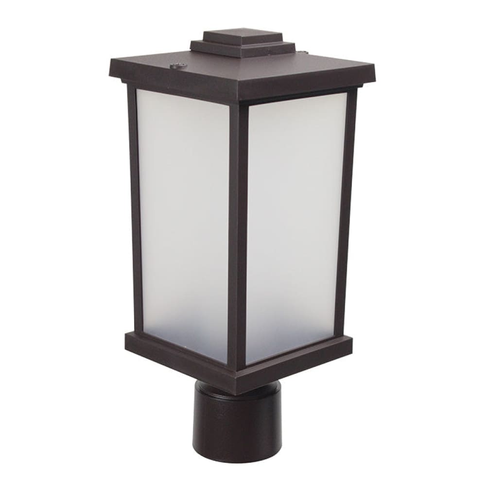 Artisan Square Coastal Outdoor Post Top - Frosted - Bronze