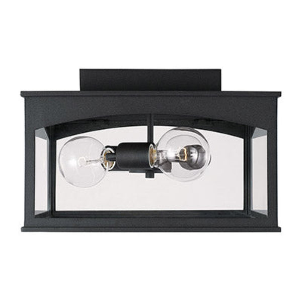 Capital Lighting Burton 3-Light Outdoor Flush 946731OZ-2 BLACK Coastal Lighting