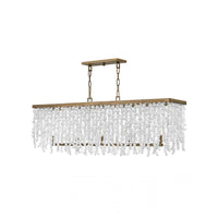 Dune White Sea Glass Linear Chandelier