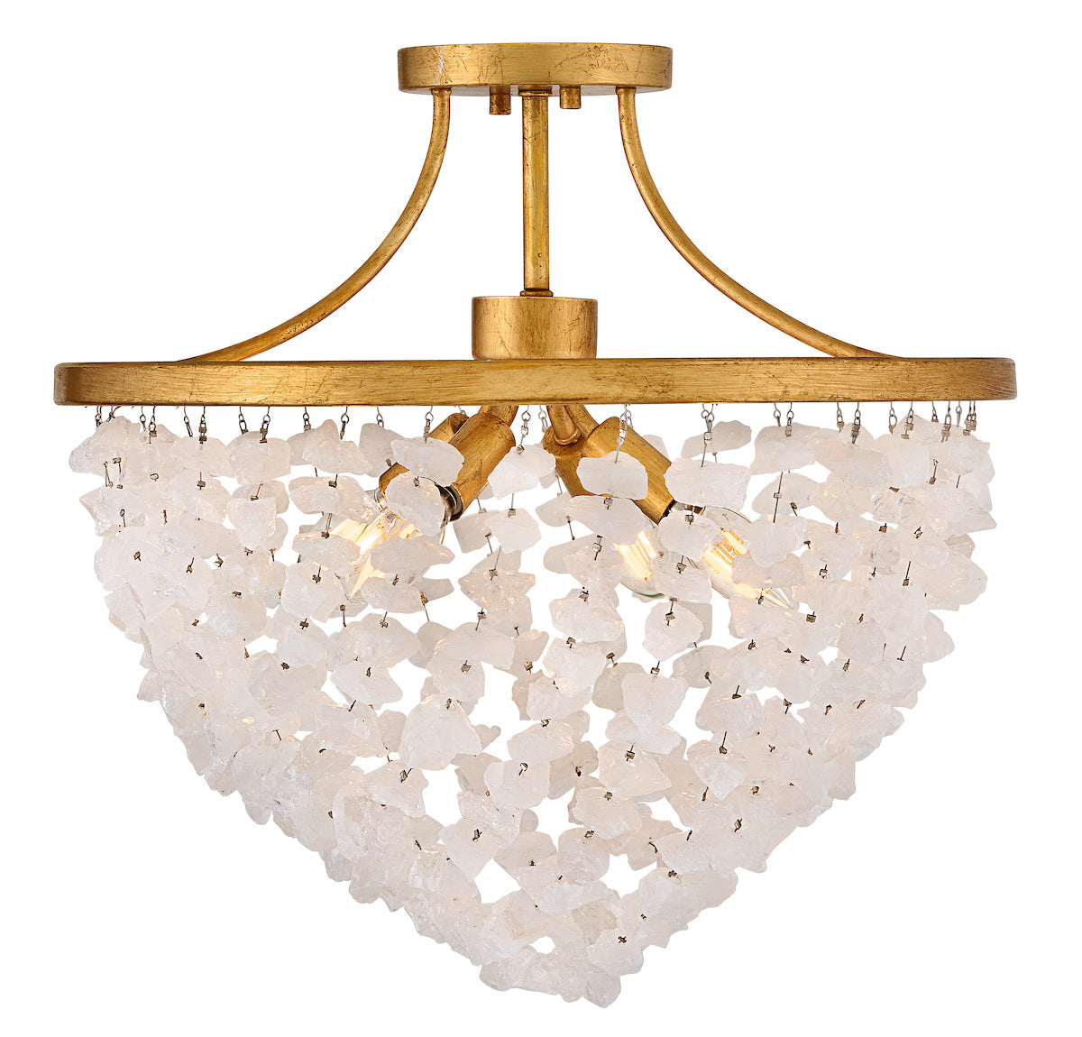 Myra Rock Crystal Semi-Flush Mount