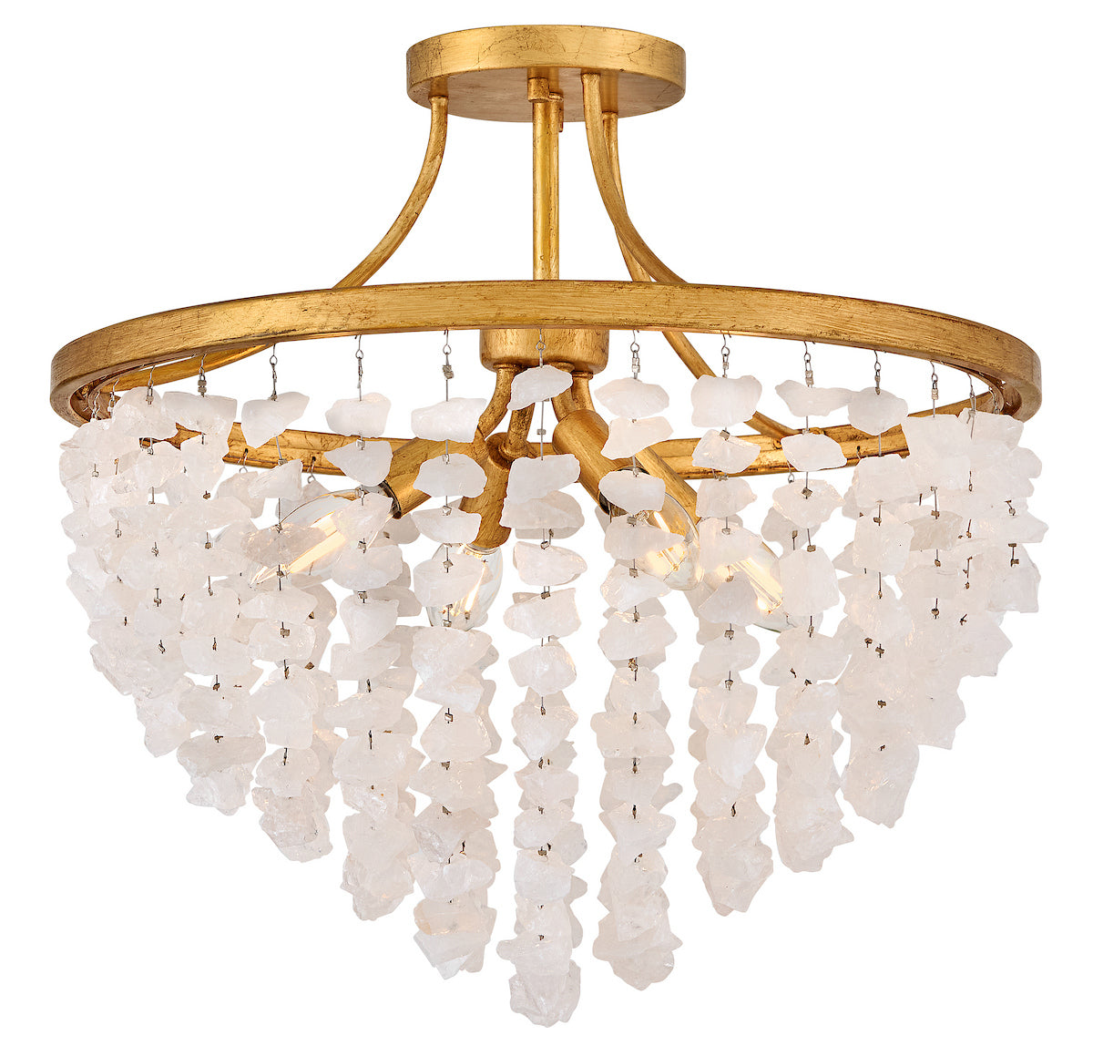 Myra Rock Crystal Semi-Flush Mount