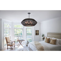 Luca Convertible Drum Chandelier - Medium - Black