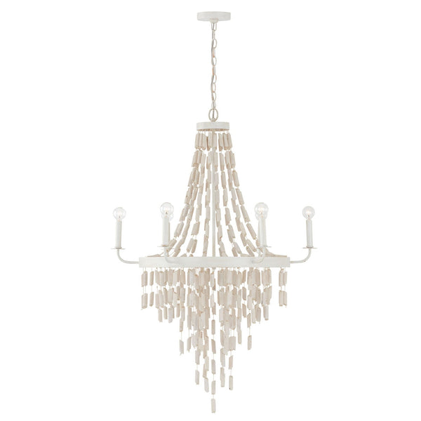 Capital Lighting Carissa Coastal Chandelier - 6 Light 447761OW Coastal Lighting