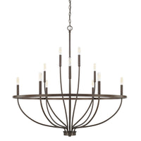 Capital Lighting 12 Light Chandelier 428501BZ Coastal Lighting