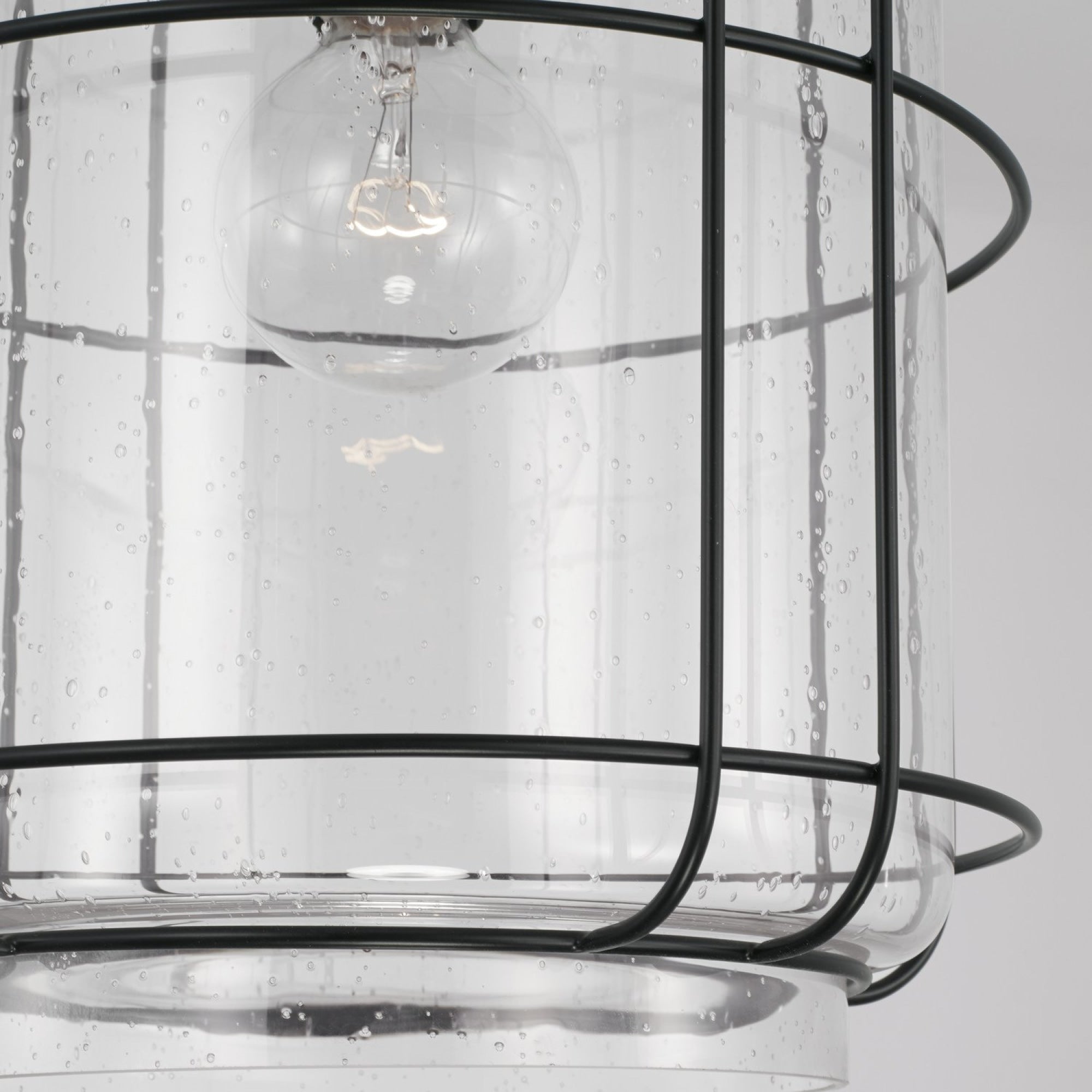 Seeded glass deals pendant light