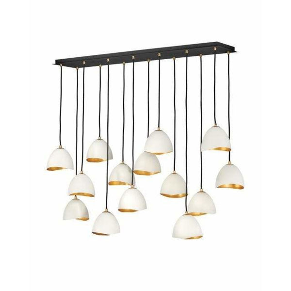 Hinkley Nula Fourteen Light Linear Chandelier 35909SHW Coastal Lighting